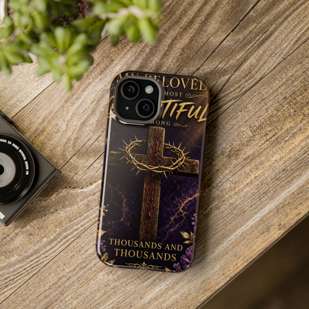 Christian Cross Magnetic Impact-Resistant Phone Case — "Beloved Most Beautiful" Scripture Design