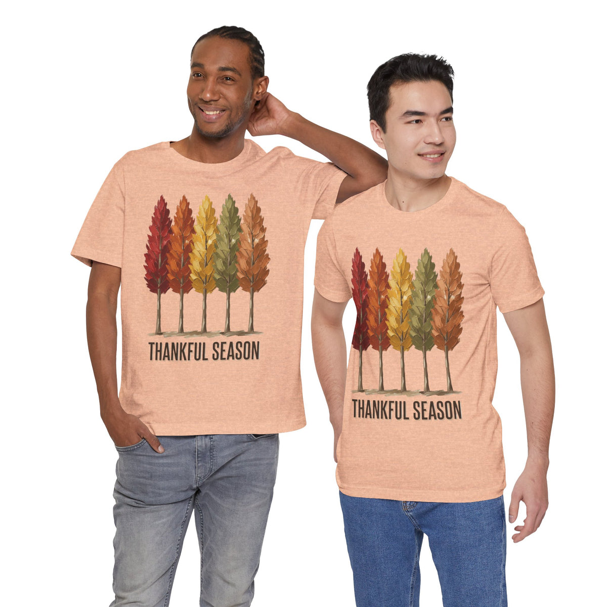 Thankful Season Autumn Trees T-Shirt | Thanksgiving Fall Tee