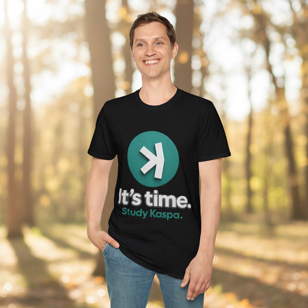 It's Time Kaspa T-Shirt — Crypto Logo Tee