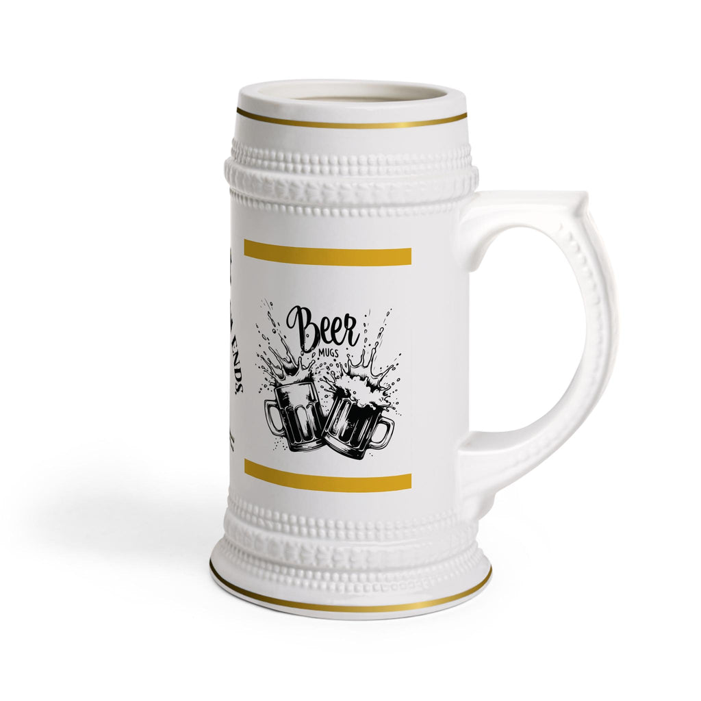 Personalized Vintage Beer Stein Mug 22oz | Oktoberfest Gift, Custom German Bierkrug, Beer Lover Father's Day Present, Rustic Ceramic Stein