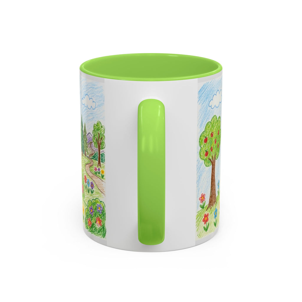 Crayon Family Home Drawing Mug | Colorful Ceramic Coffee Cup
