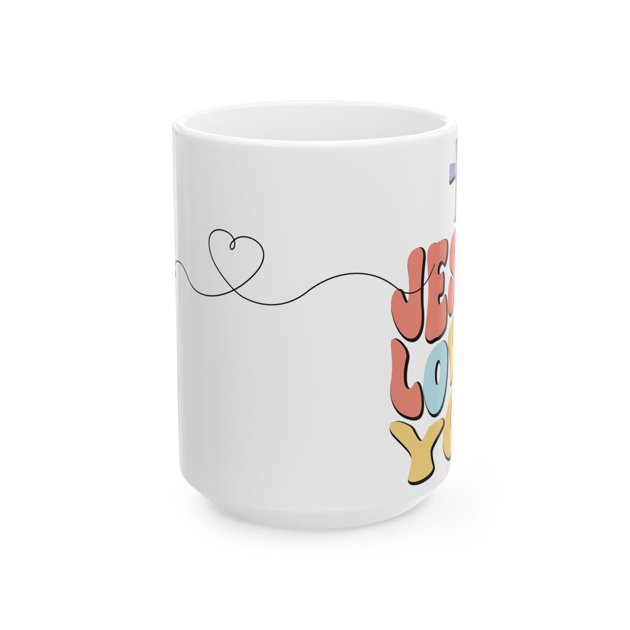 Taza Cristiana de Jesús con Flores - Regalo de Fe para Mujer, Christian Coffee Cup Aesthetic,Mug de Cerámica Inspiracional,Regalo para Amiga