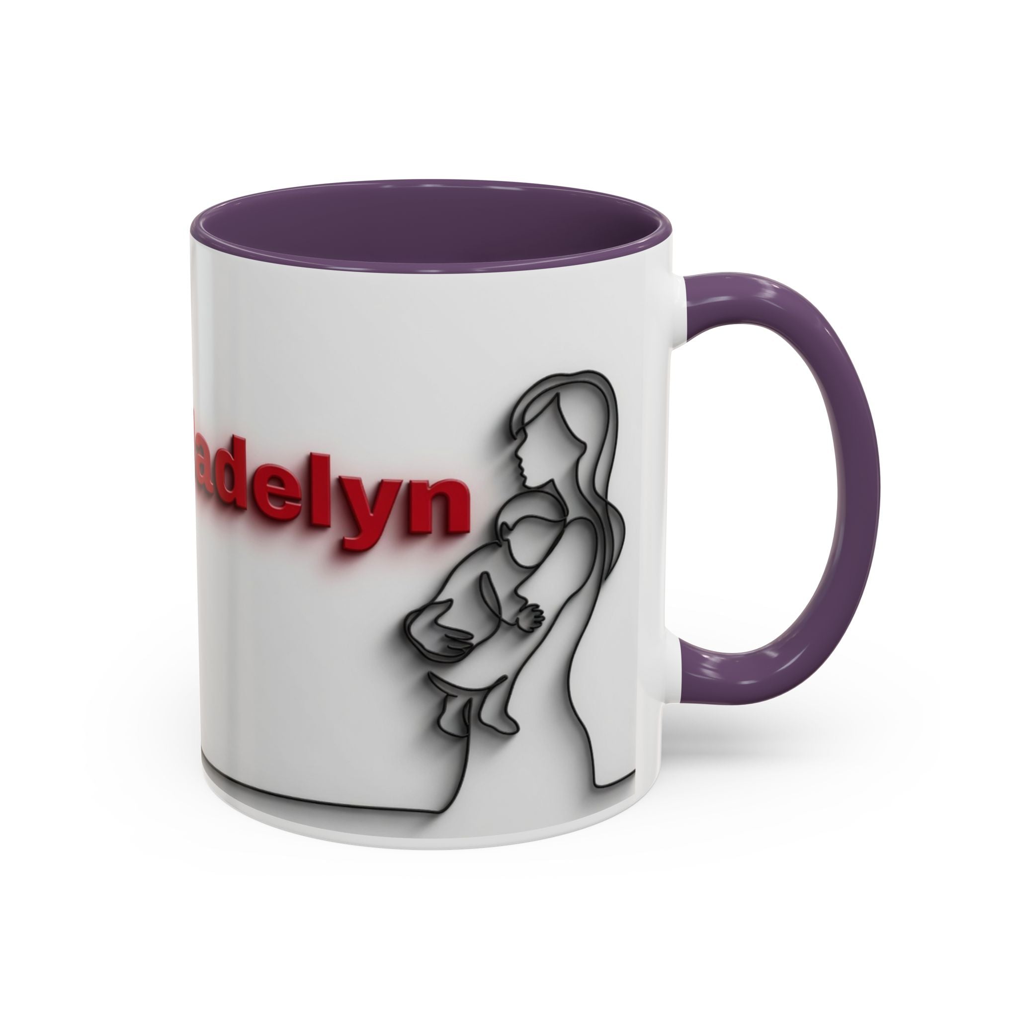 Custom Accent Coffee Mug - Perfect Gift for Moms, Personalized Mug, Valentines Day Gift, Unique Coffee Cup, Mother's Day