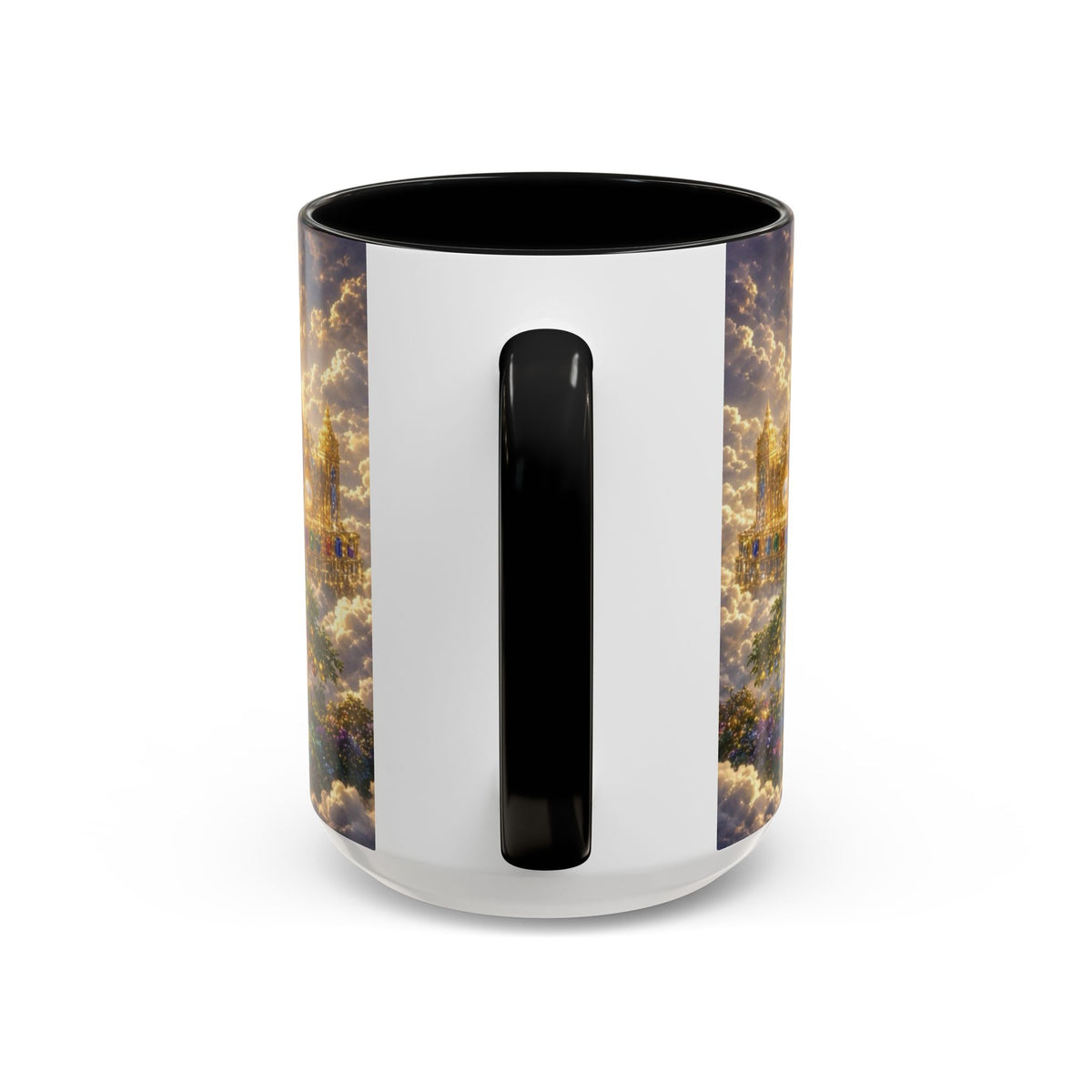 Heavenly City Christian Coffee Mug — Golden Celestial Paradise Design (11/15oz)