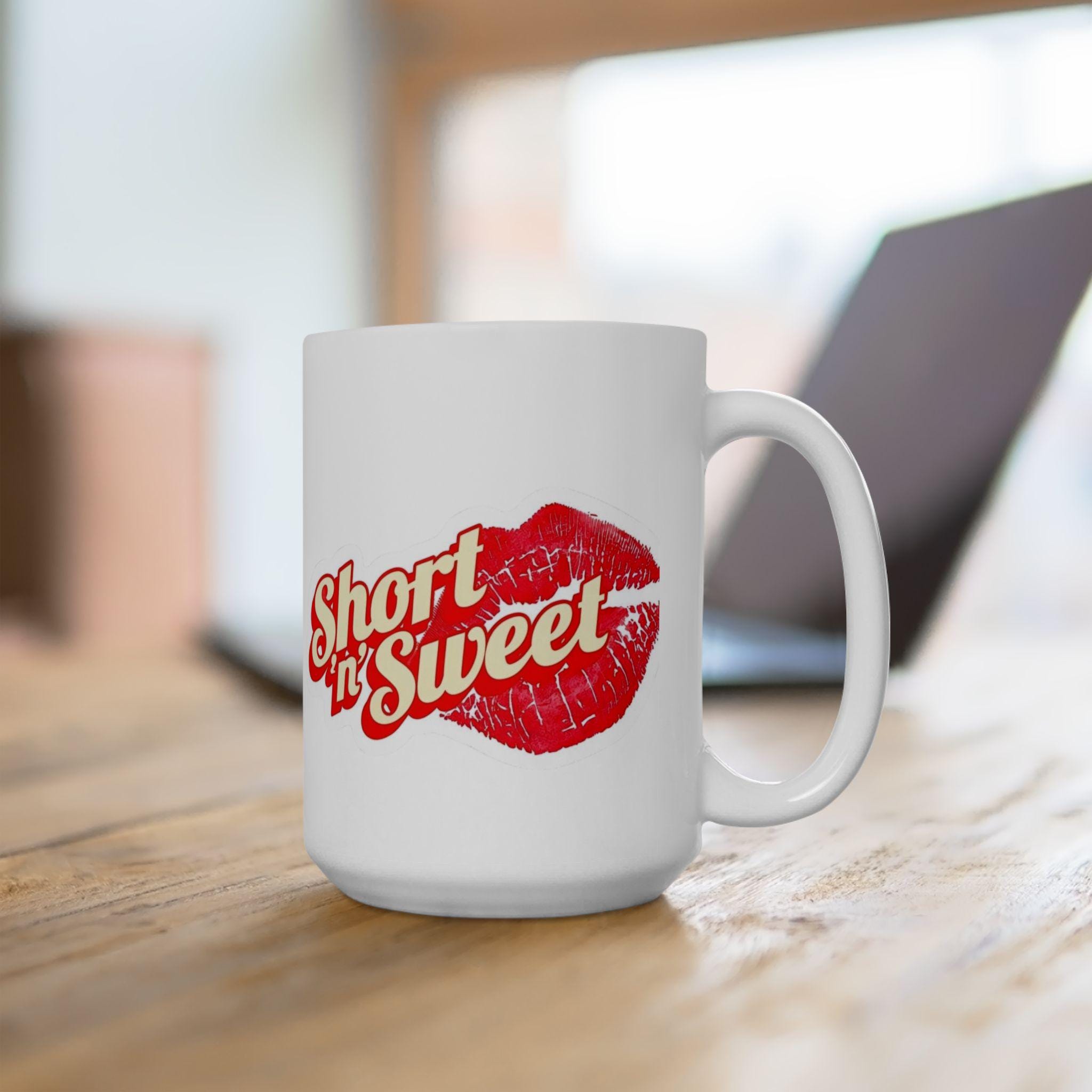 Taza de Cerámica Sweet Kiss - Regalo Lindo de Labios para Ella, Cute Coffee Cup Aesthetic, Mug de Besos para San Valentín y Aniversario