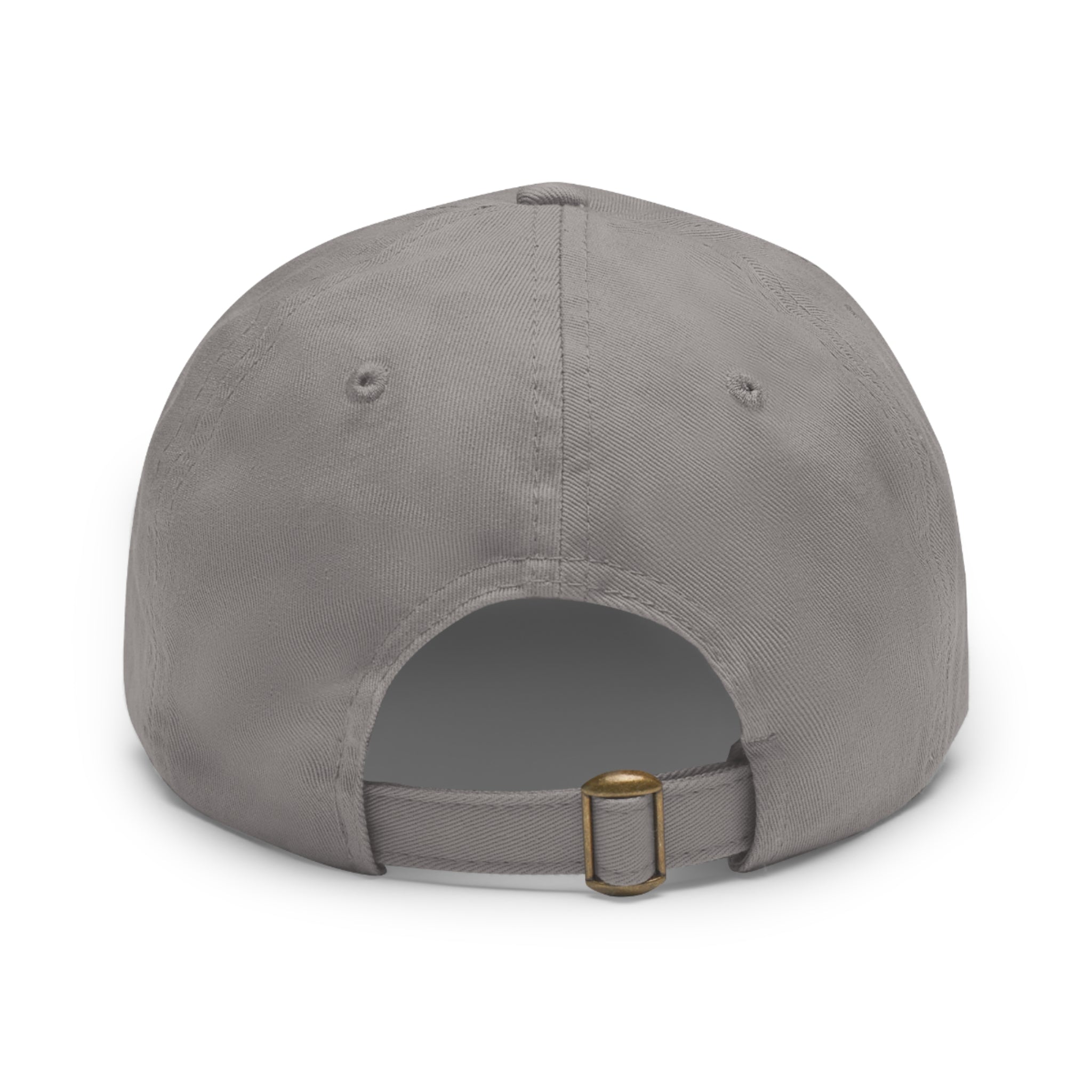 Dad Hat — Vintage Gold Crest Leather Patch Cap