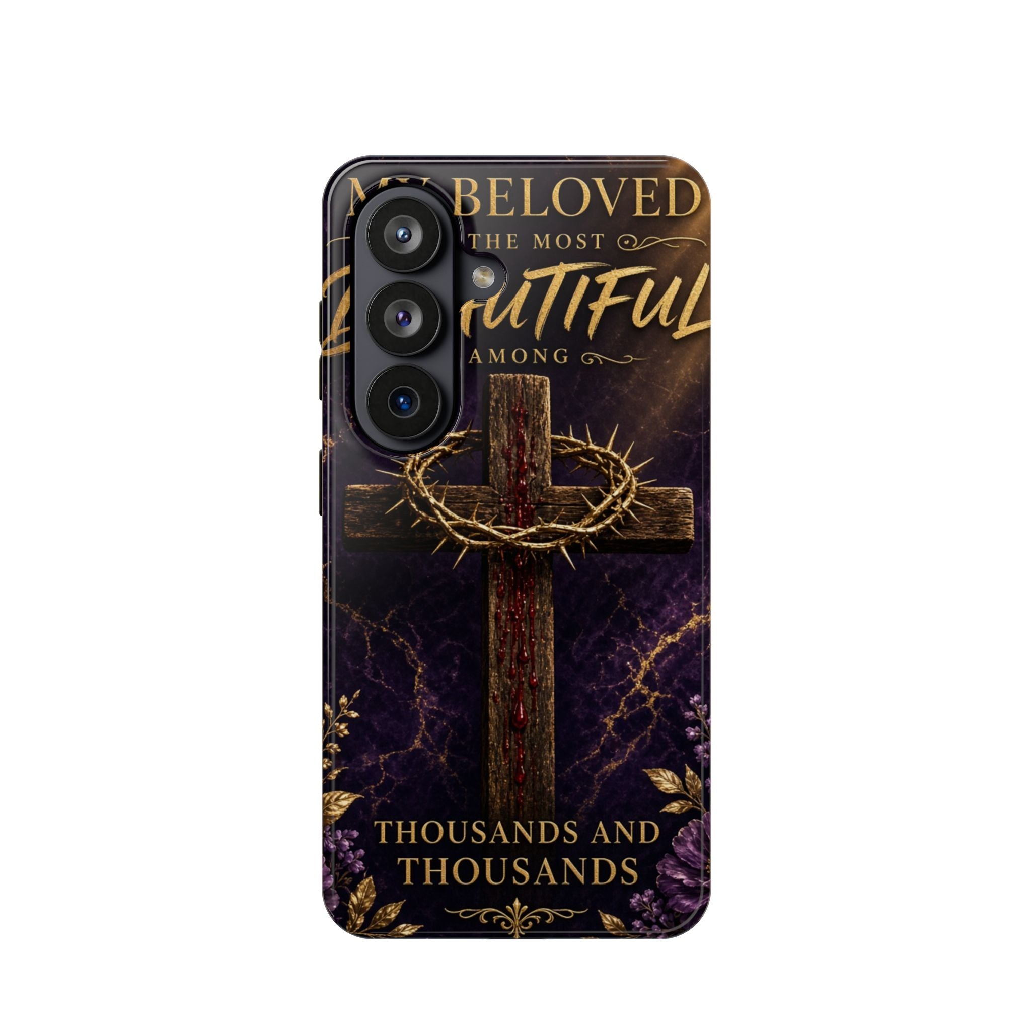 Christian Cross Magnetic Impact-Resistant Phone Case — "Beloved Most Beautiful" Scripture Design