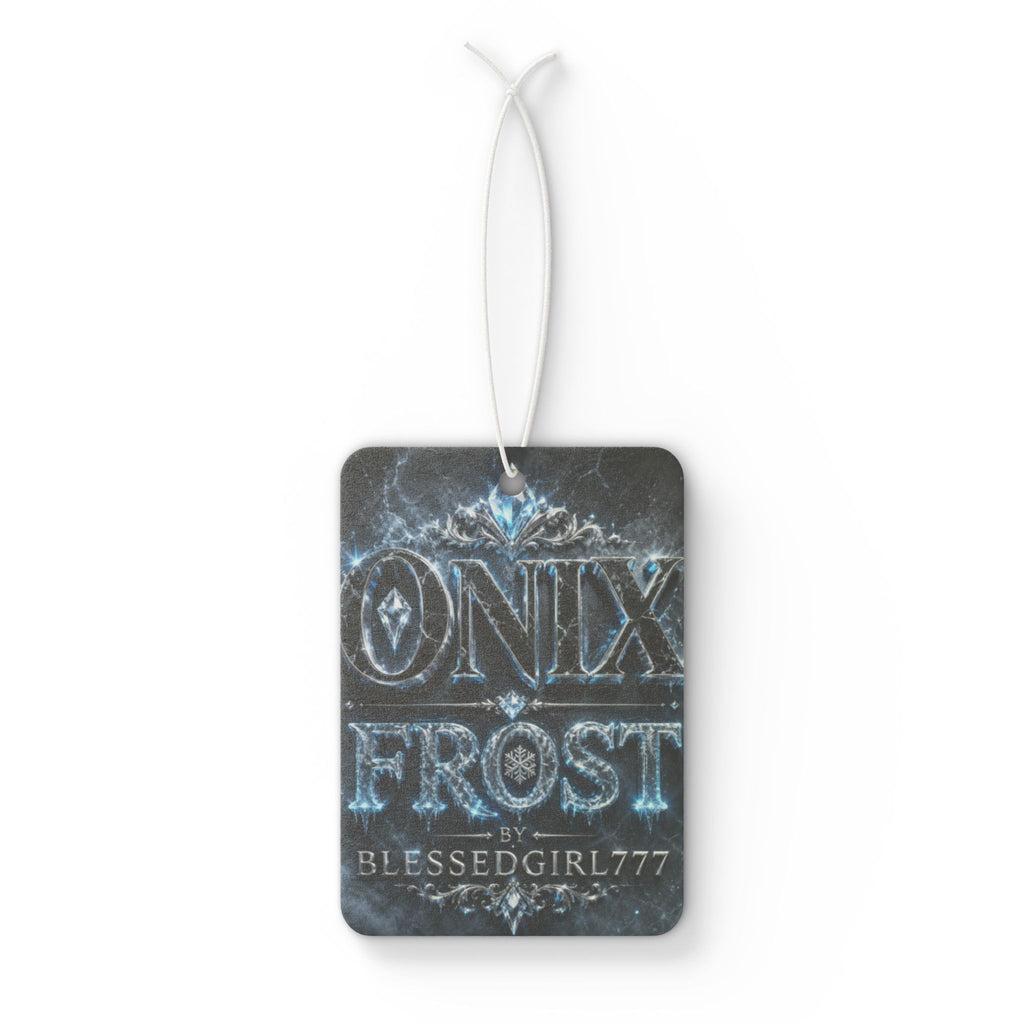 Onyx Frost Car Air Freshener — Frosty Logo Scented Ornament