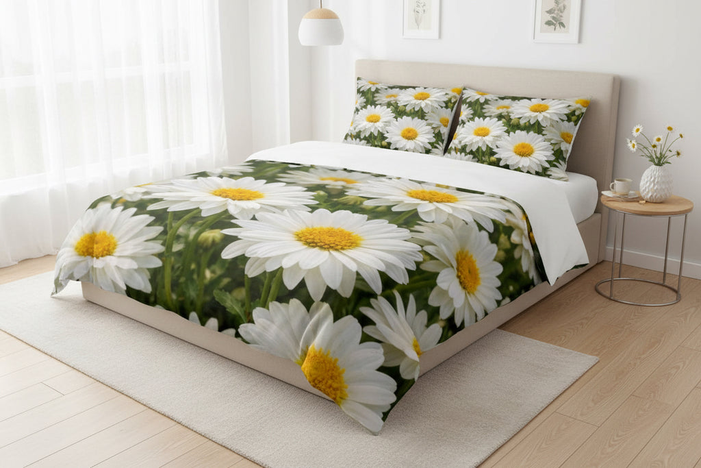 Daisy Field Cotton Bed Set – Floral Duvet Cover & Pillowcases