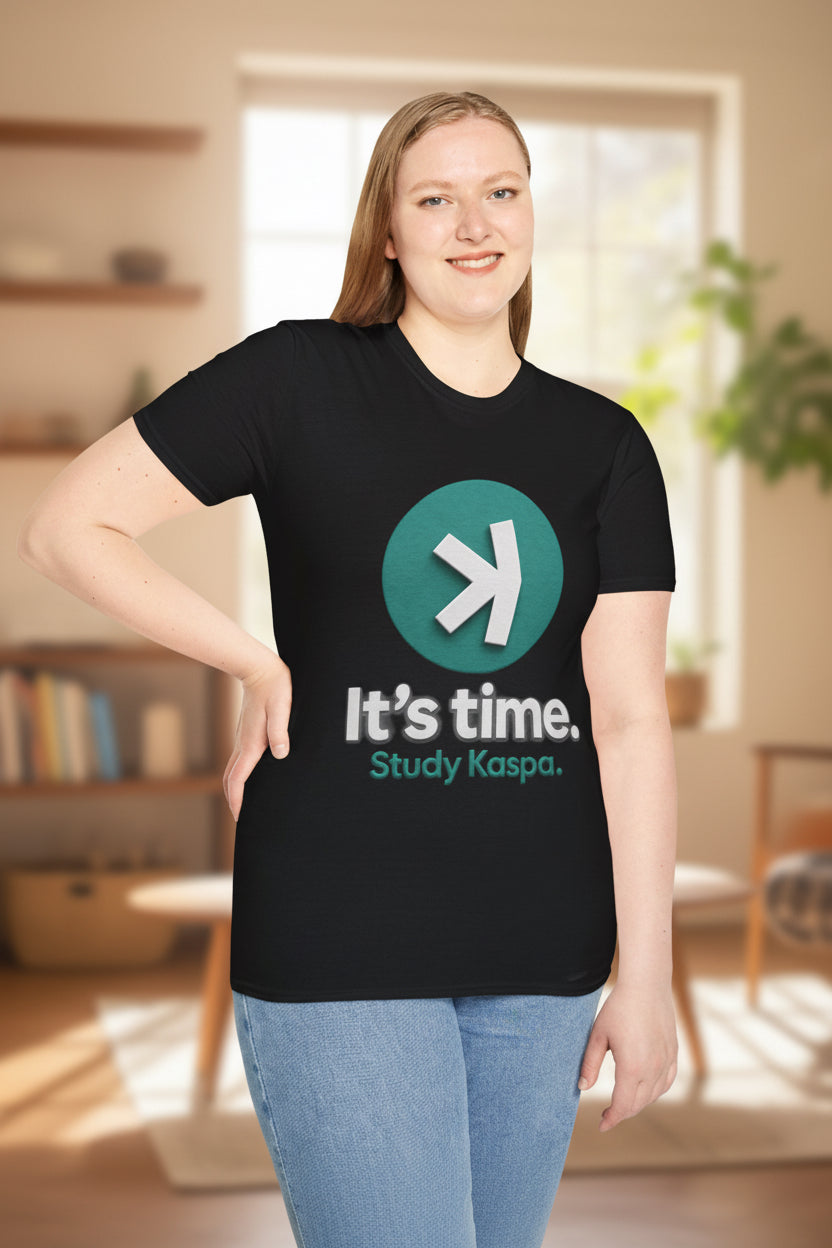 It's Time Kaspa T-Shirt — Crypto Logo Tee