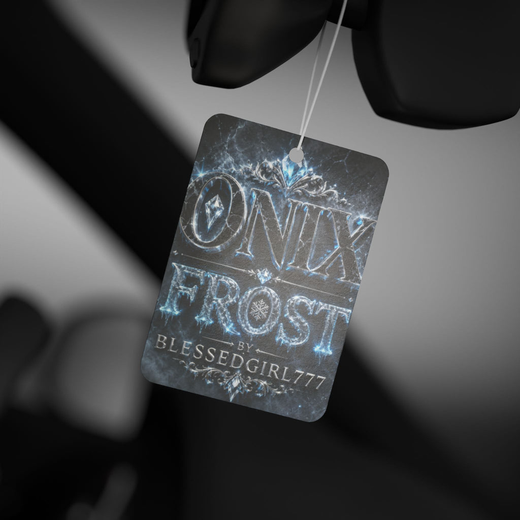 Onyx Frost Car Air Freshener — Frosty Logo Scented Ornament