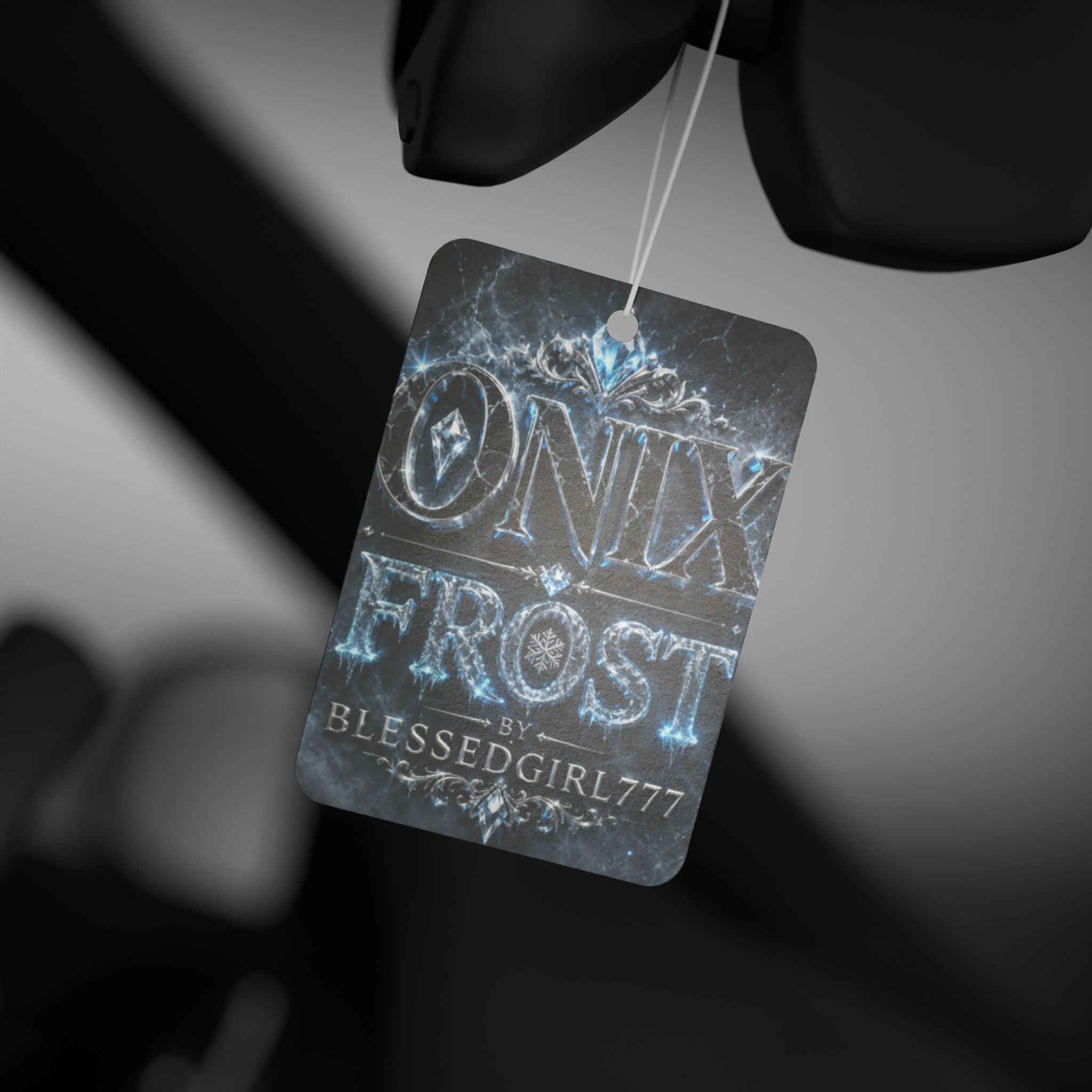 Onyx Frost Car Air Freshener — Frosty Logo Scented Ornament