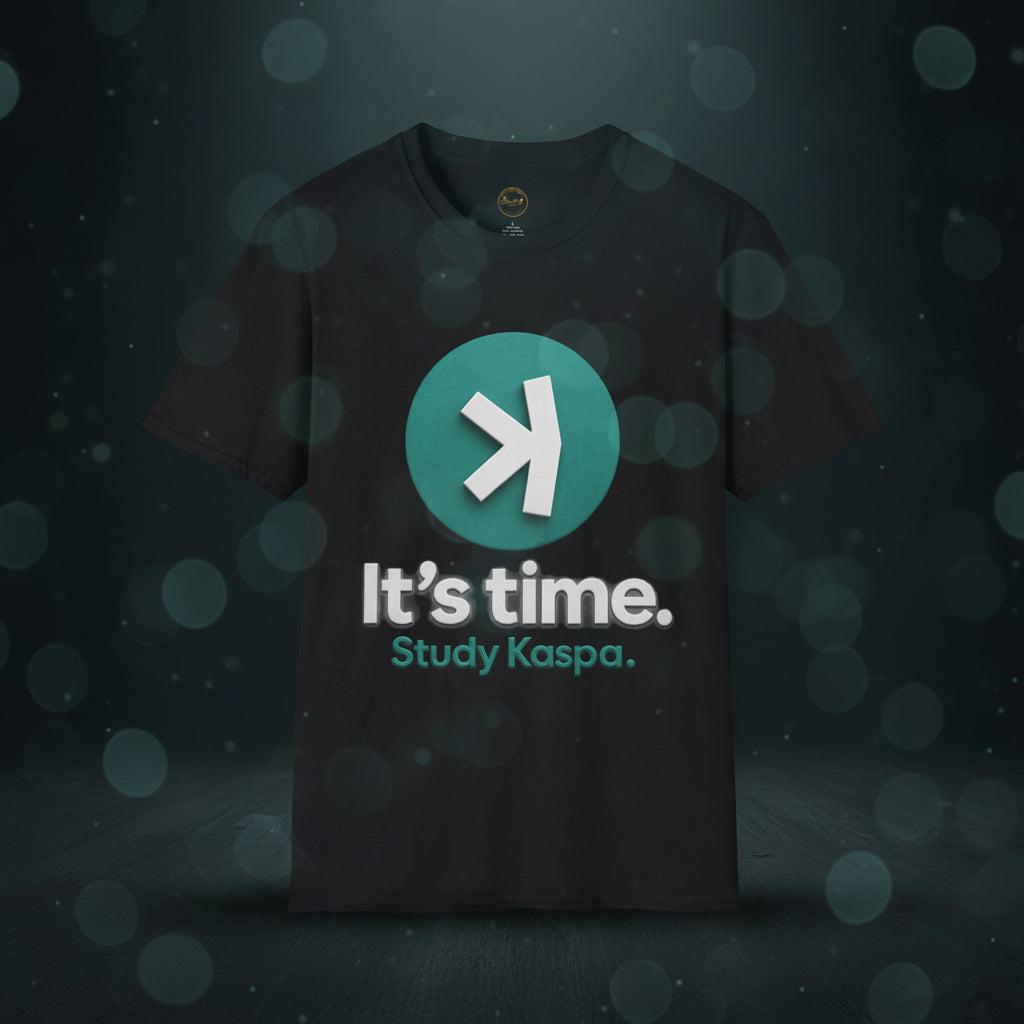 It's Time Kaspa T-Shirt — Crypto Logo Tee