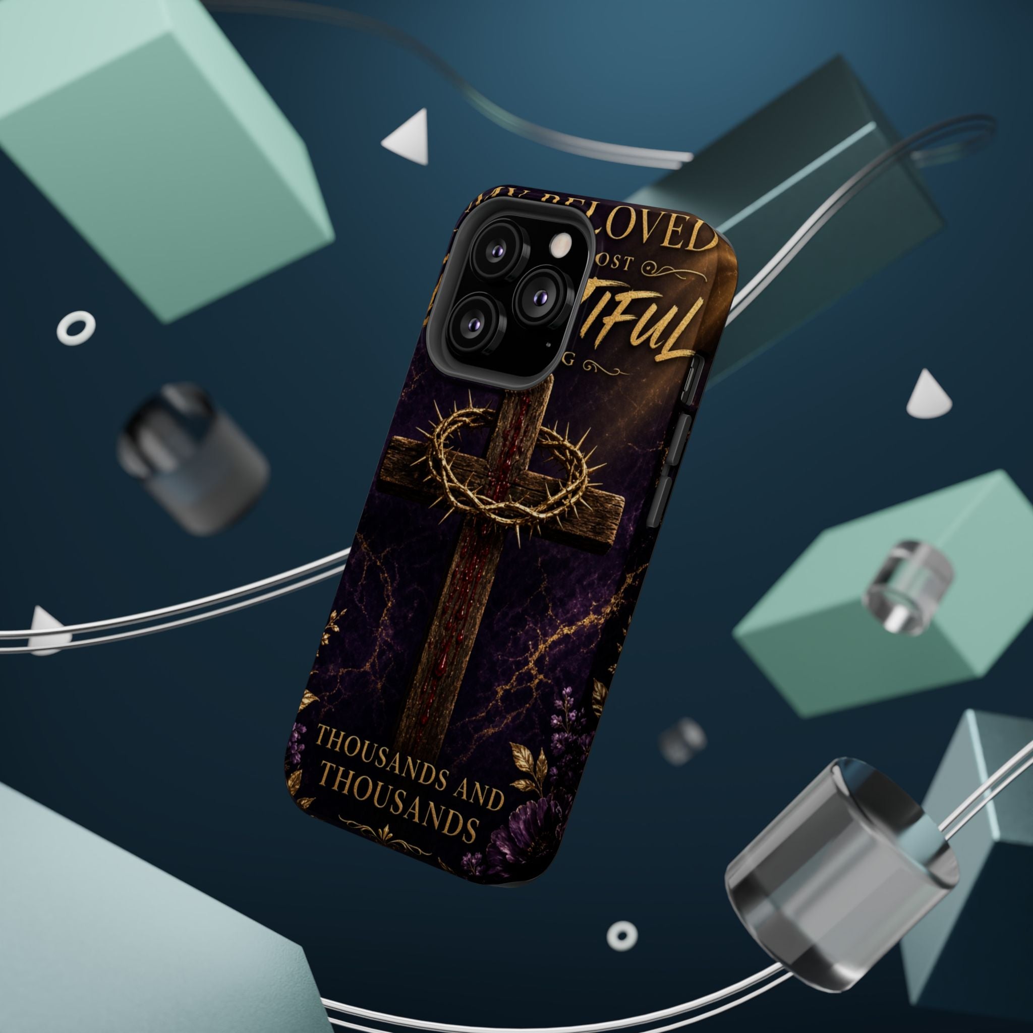 Christian Cross Magnetic Impact-Resistant Phone Case — "Beloved Most Beautiful" Scripture Design