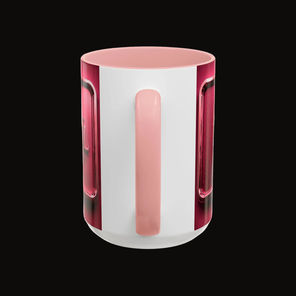 Personalized Pink Embossed Name Coffee Mug — "Carol" Accent Ceramic Mug (11/15oz)