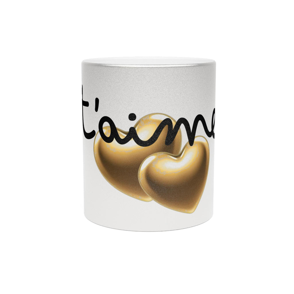 Rose Gold Metallic Heart Mug | Luxury Romantic Gift for Valentine's Day, Anniversary & Wedding, Elegant Coffee Cup