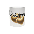 Rose Gold Metallic Heart Mug | Luxury Romantic Gift for Valentine's Day, Anniversary & Wedding, Elegant Coffee Cup