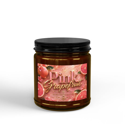Pink Grapefruit Soy Candle — Scented Jar Candle (4oz & 9oz)