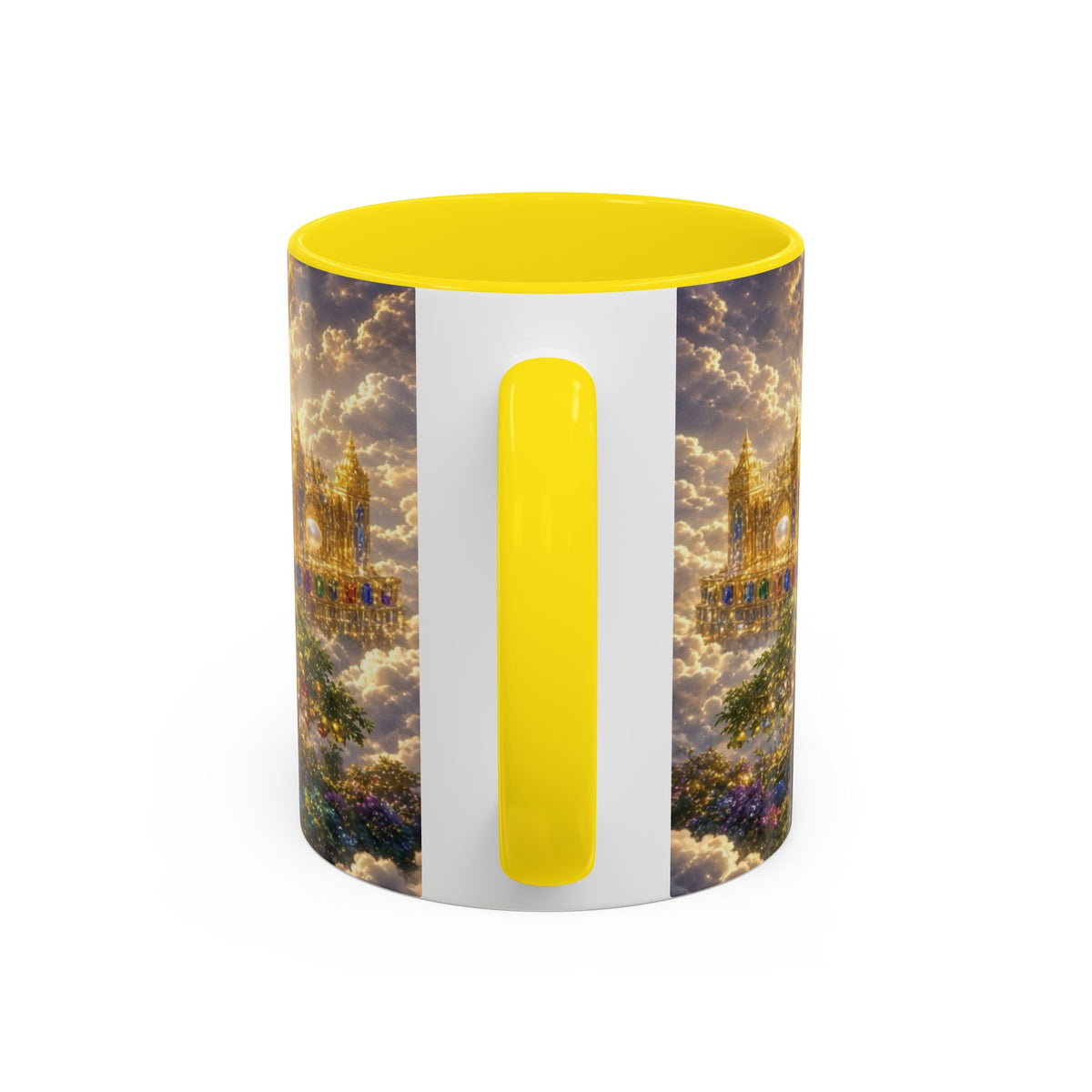 Heavenly City Christian Coffee Mug — Golden Celestial Paradise Design (11/15oz)