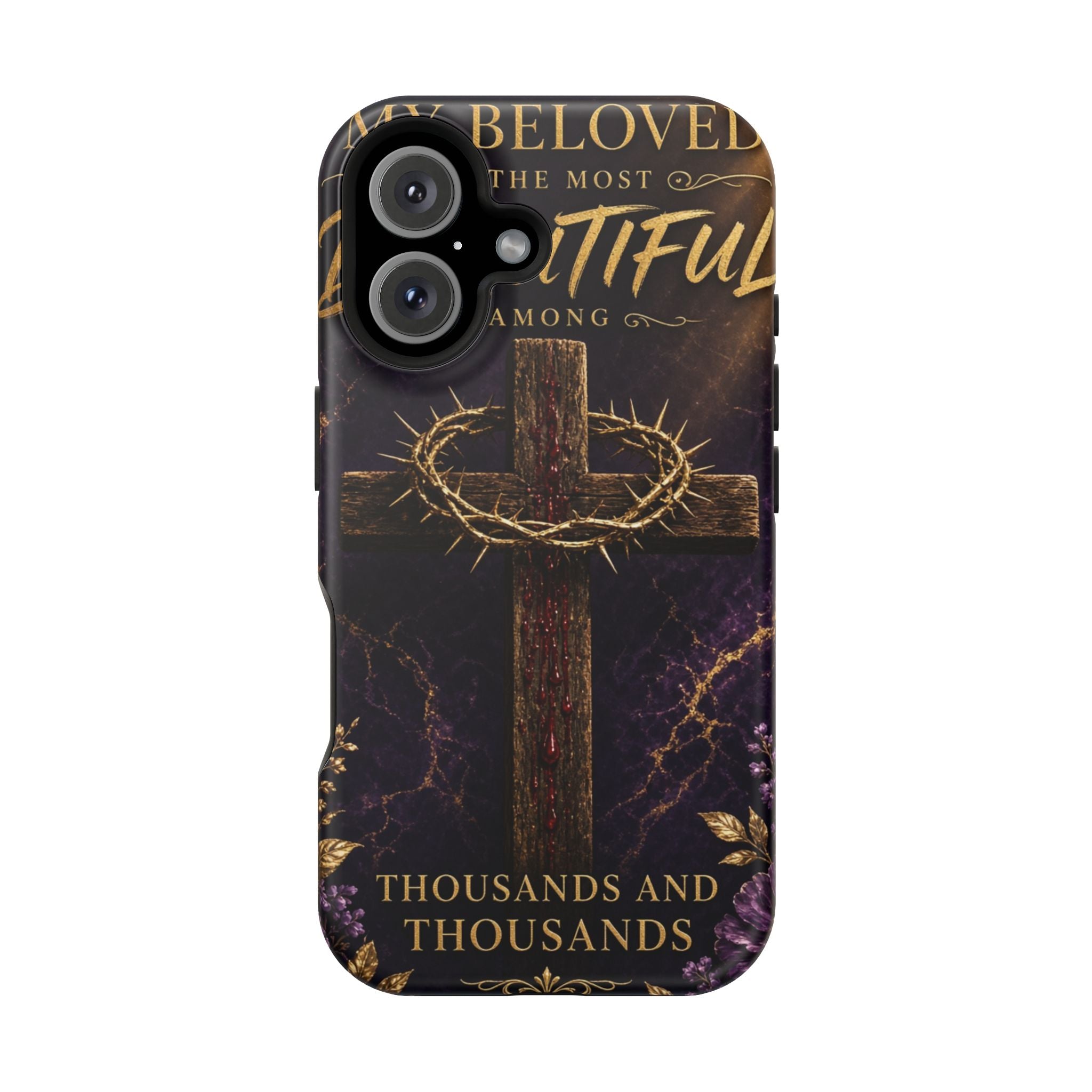 Christian Cross Magnetic Impact-Resistant Phone Case — "Beloved Most Beautiful" Scripture Design