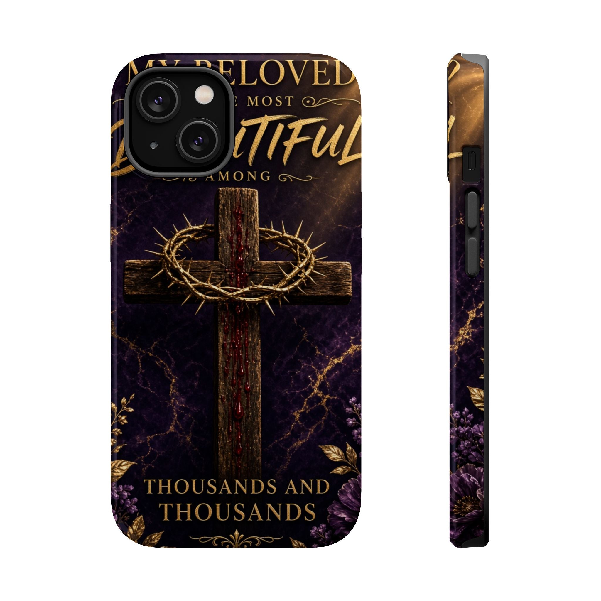 Christian Cross Magnetic Impact-Resistant Phone Case — "Beloved Most Beautiful" Scripture Design