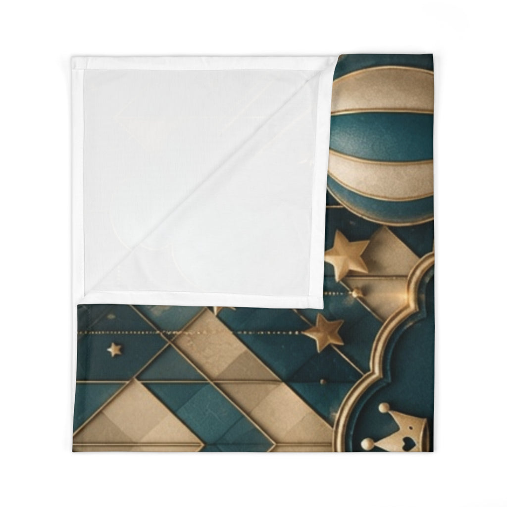 Personalized Baby Swaddle Blanket – Dreamy Night Sky Design (Name: Nathanael)