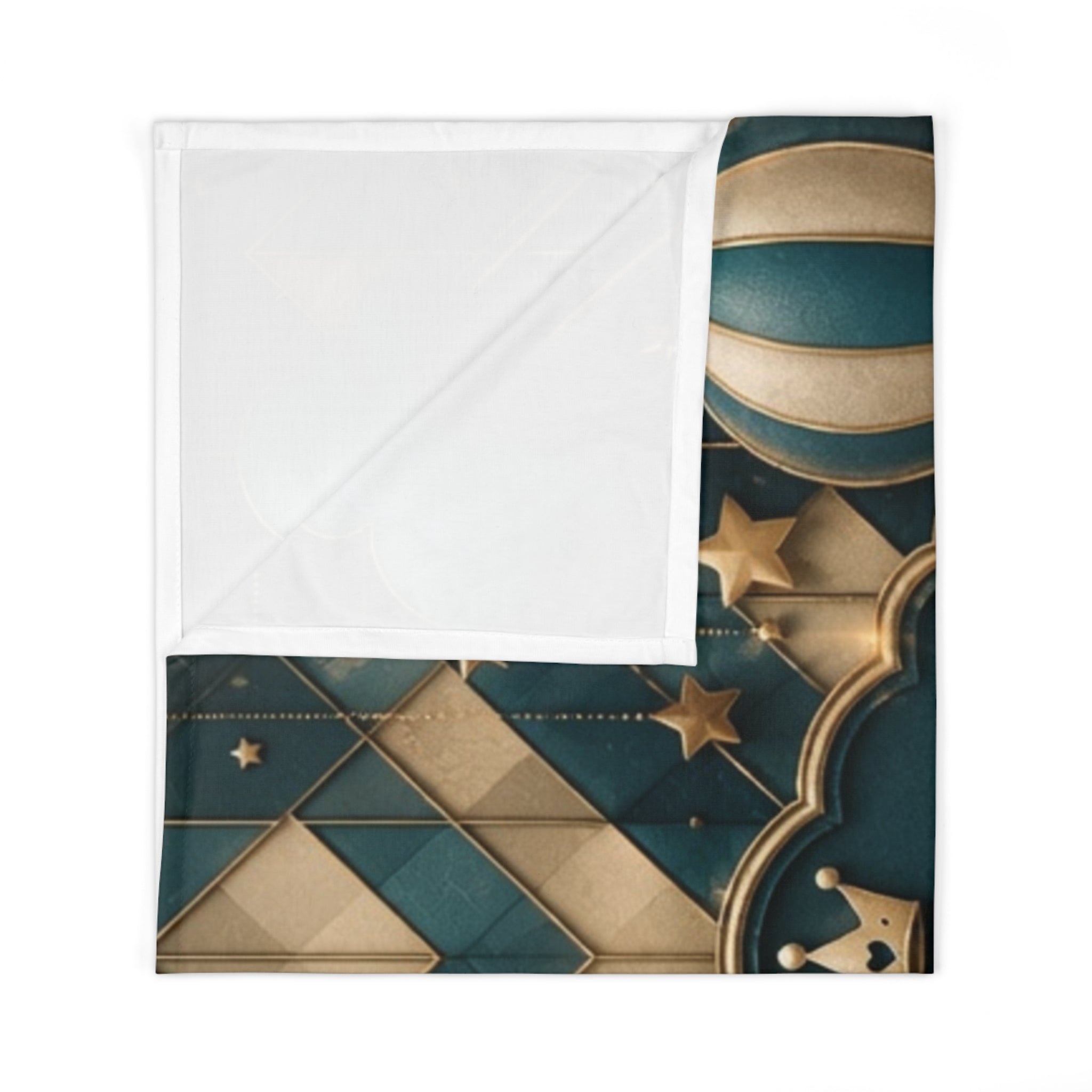 Personalized Baby Swaddle Blanket – Dreamy Night Sky Design (Name: Nathanael)