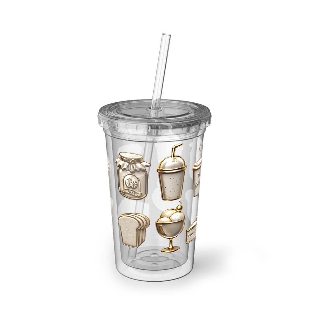 Vintage Dessert Icons Acrylic Tumbler | Cup