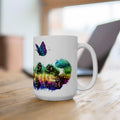 Taza de Gato Colorida y Psicodélica - Regalo Whimsical para Cat Lovers, Mug de Cerámica Estética de Gatos, Regalo para Dueños de Gatos