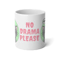 No Drama Please Cat Coffee Mug | Funny Sarcastic Cat Gift, Office Humor Mug for Cat Lovers & Coworkers