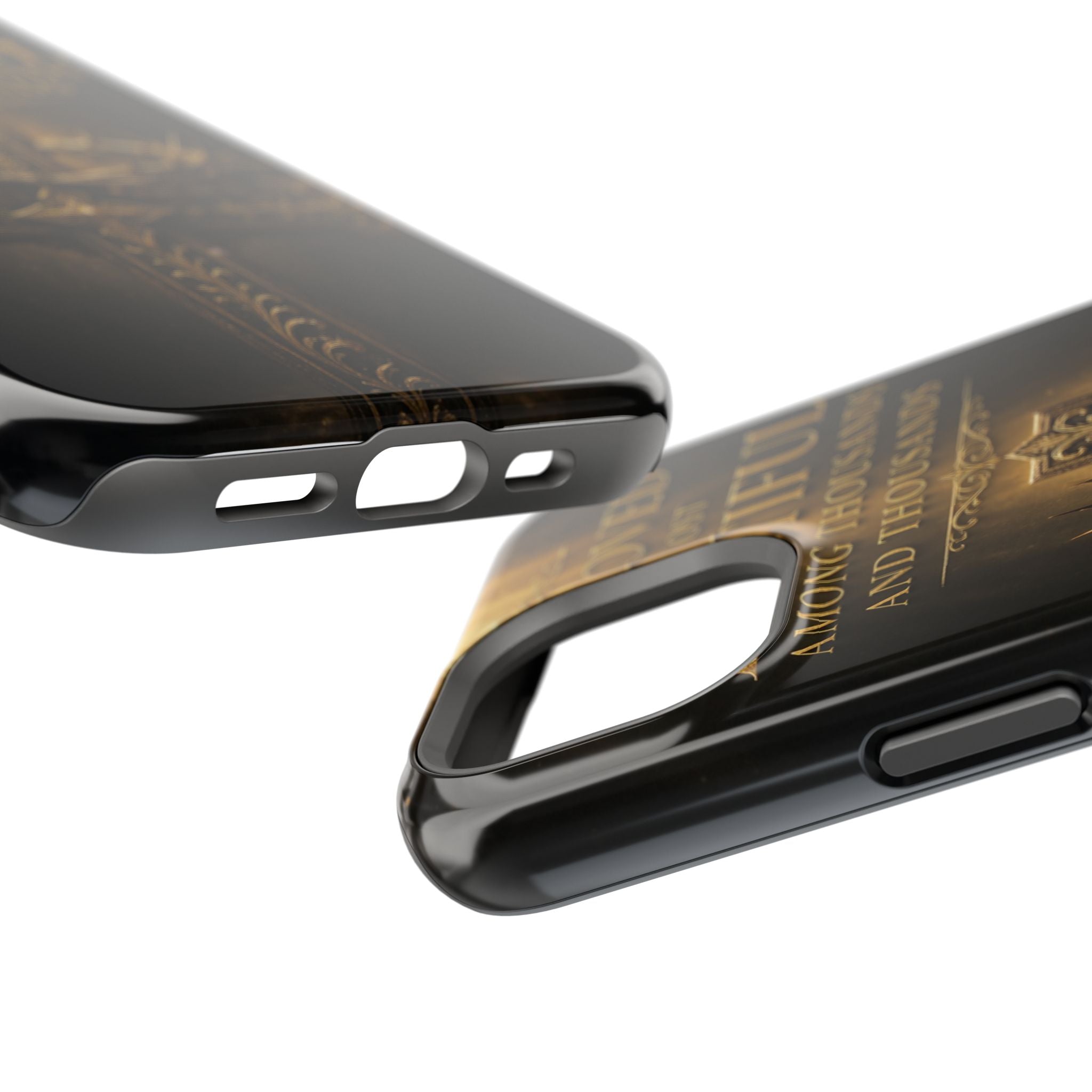 Magnetic Impact-Resistant Phone Case — "Most Beautiful" Cross with Crown of Thorns