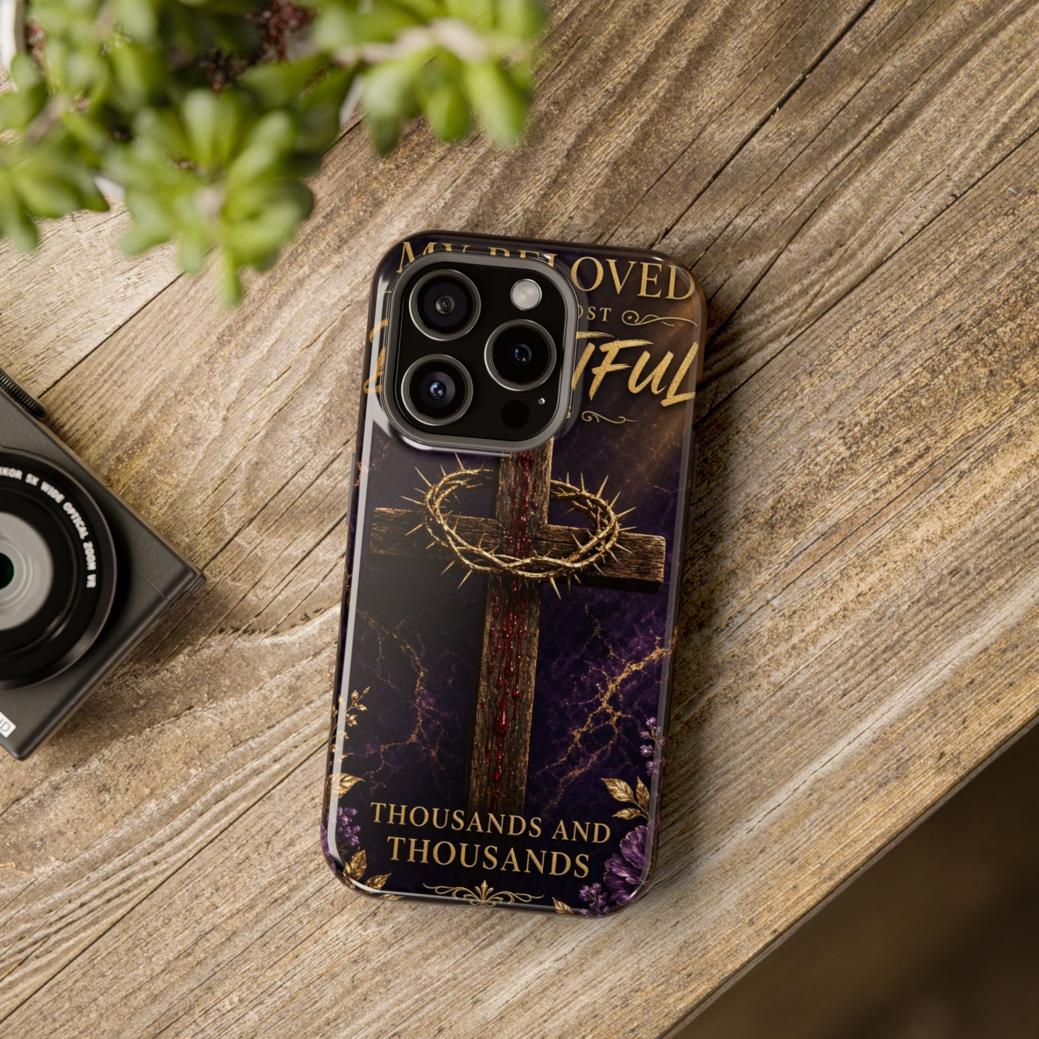 Christian Cross Magnetic Impact-Resistant Phone Case — "Beloved Most Beautiful" Scripture Design