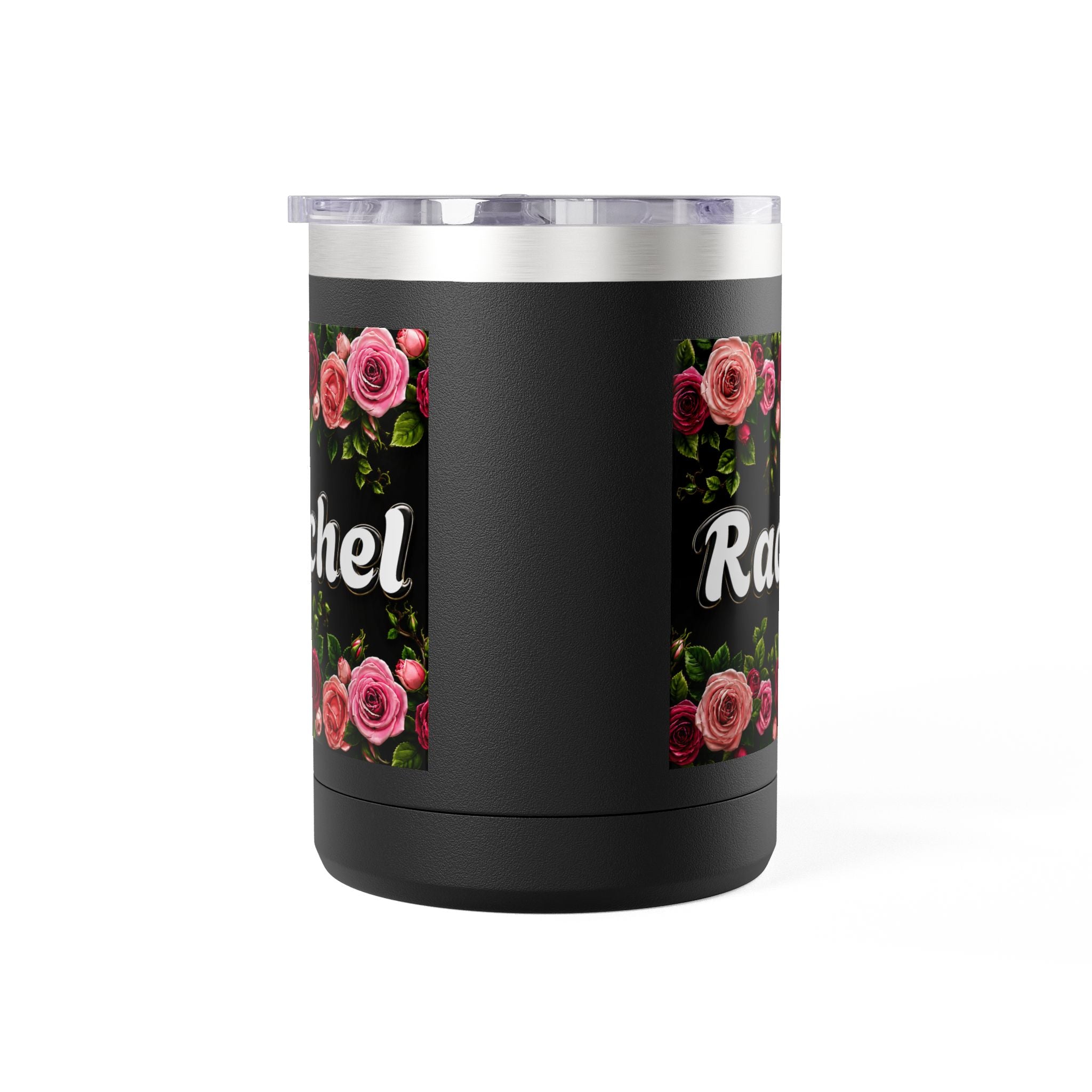 Personalized Rachel Floral 15oz Travel Mug — Insulated Coffee Tumbler