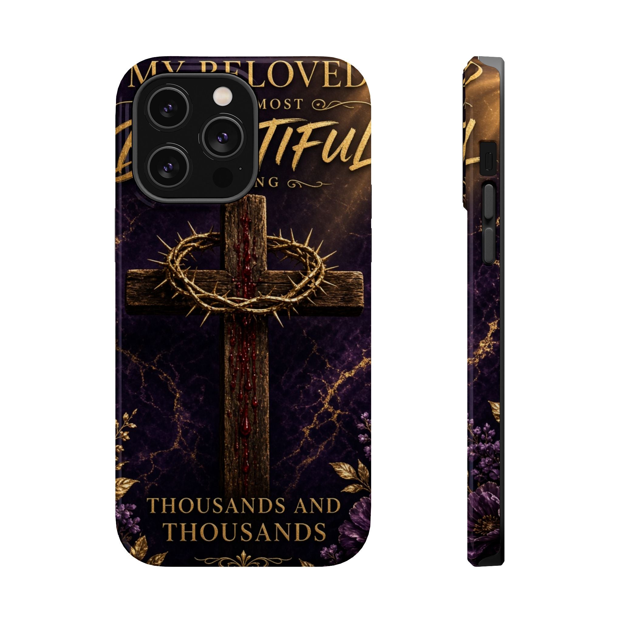 Christian Cross Magnetic Impact-Resistant Phone Case — "Beloved Most Beautiful" Scripture Design