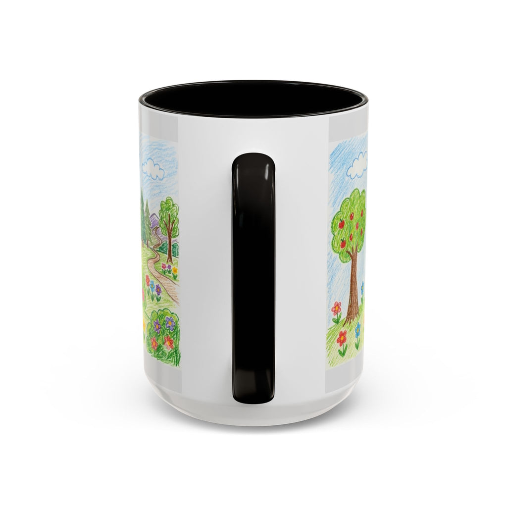 Crayon Family Home Drawing Mug | Colorful Ceramic Coffee Cup
