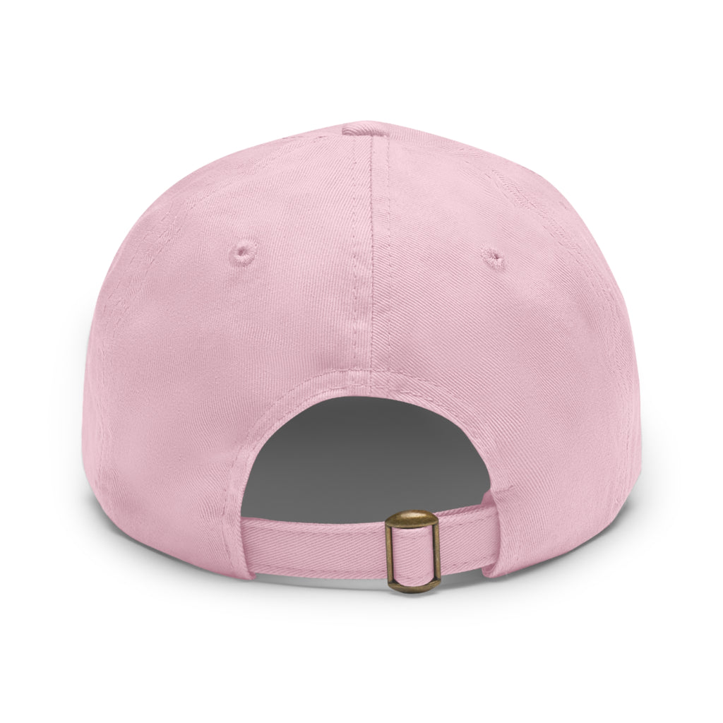 Dad Hat — Vintage Gold Crest Leather Patch Cap