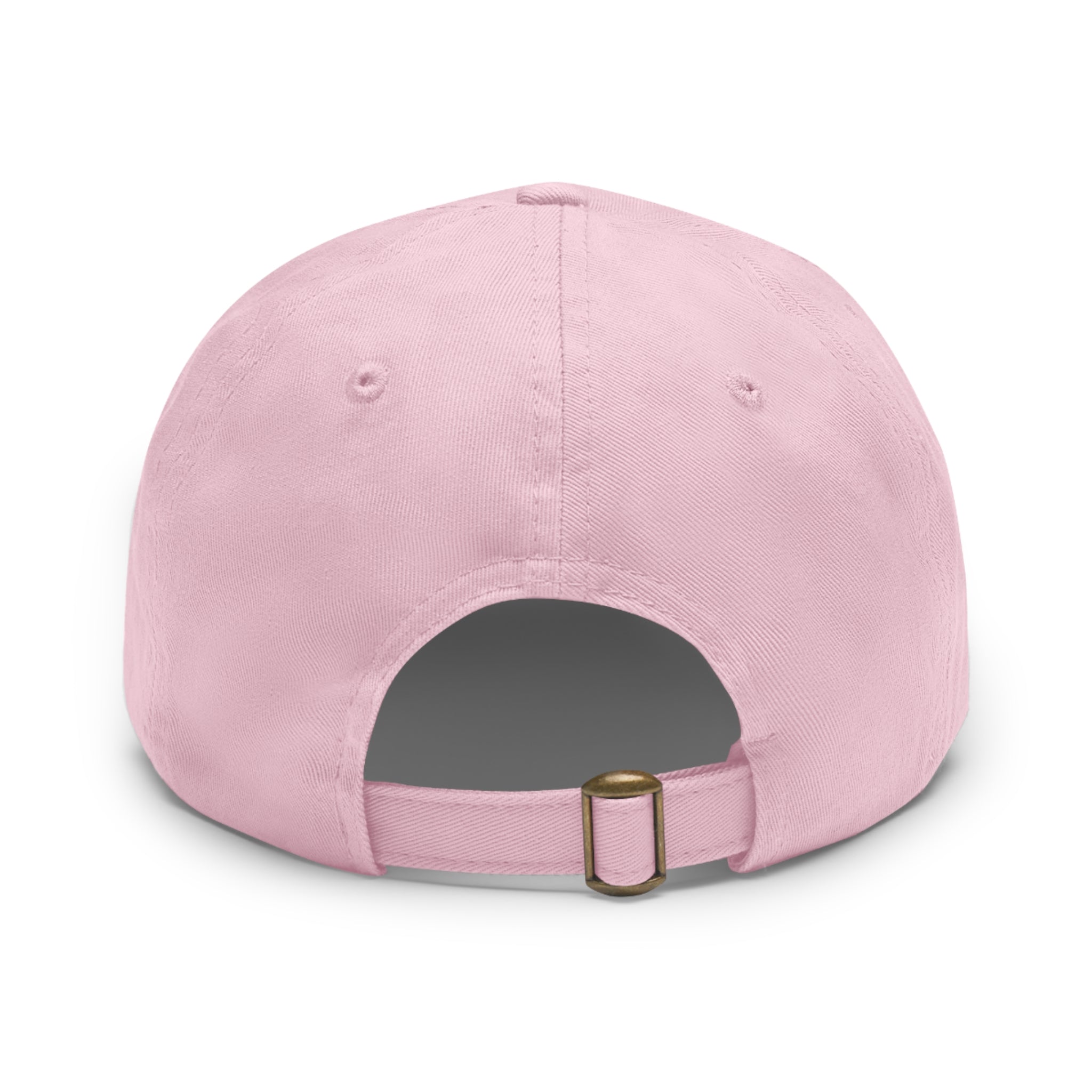 Dad Hat — Vintage Gold Crest Leather Patch Cap