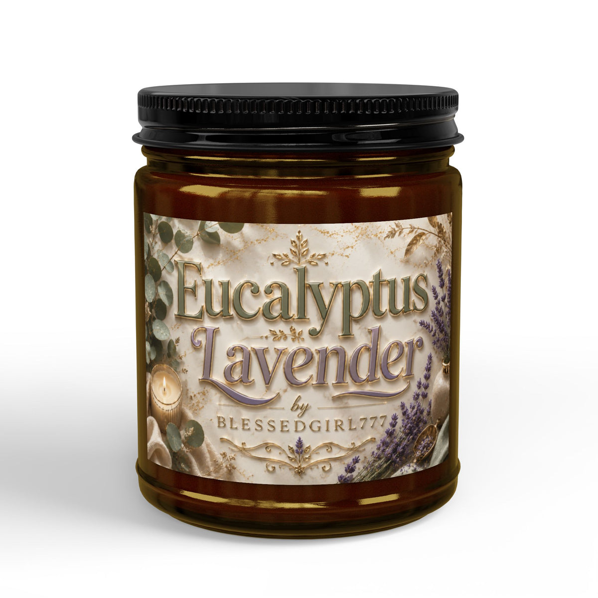 Eucalyptus Lavender Soy Candle — Scented Jar Candle (4oz & 9oz)