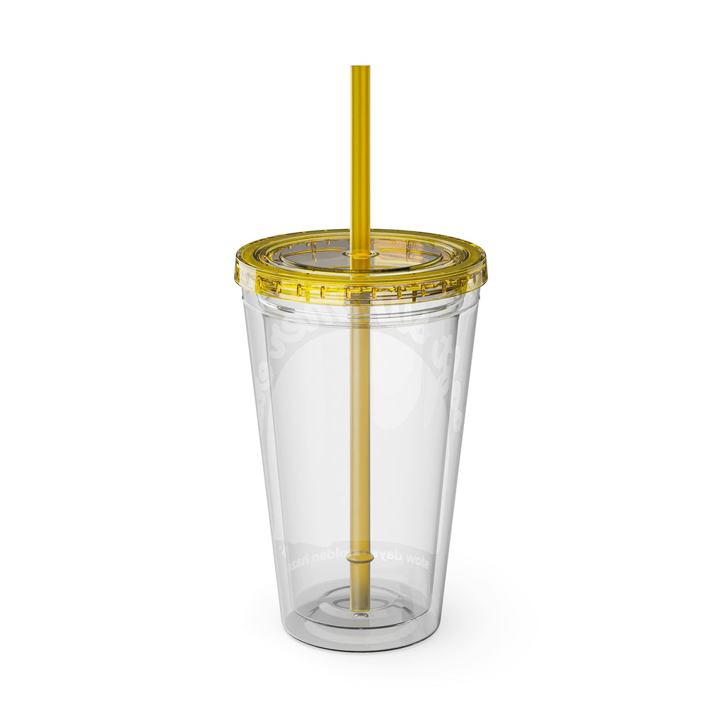 Soft Summer sunset beach drink illustration Tumbler