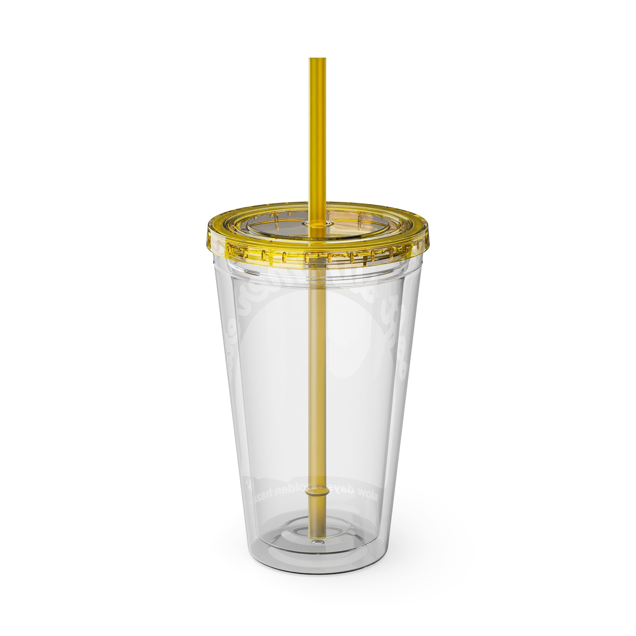 Soft Summer sunset beach drink illustration Tumbler