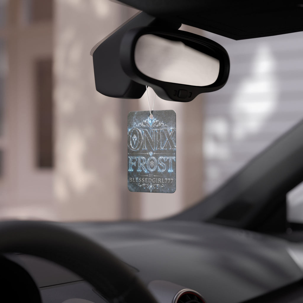 Onyx Frost Car Air Freshener — Frosty Logo Scented Ornament