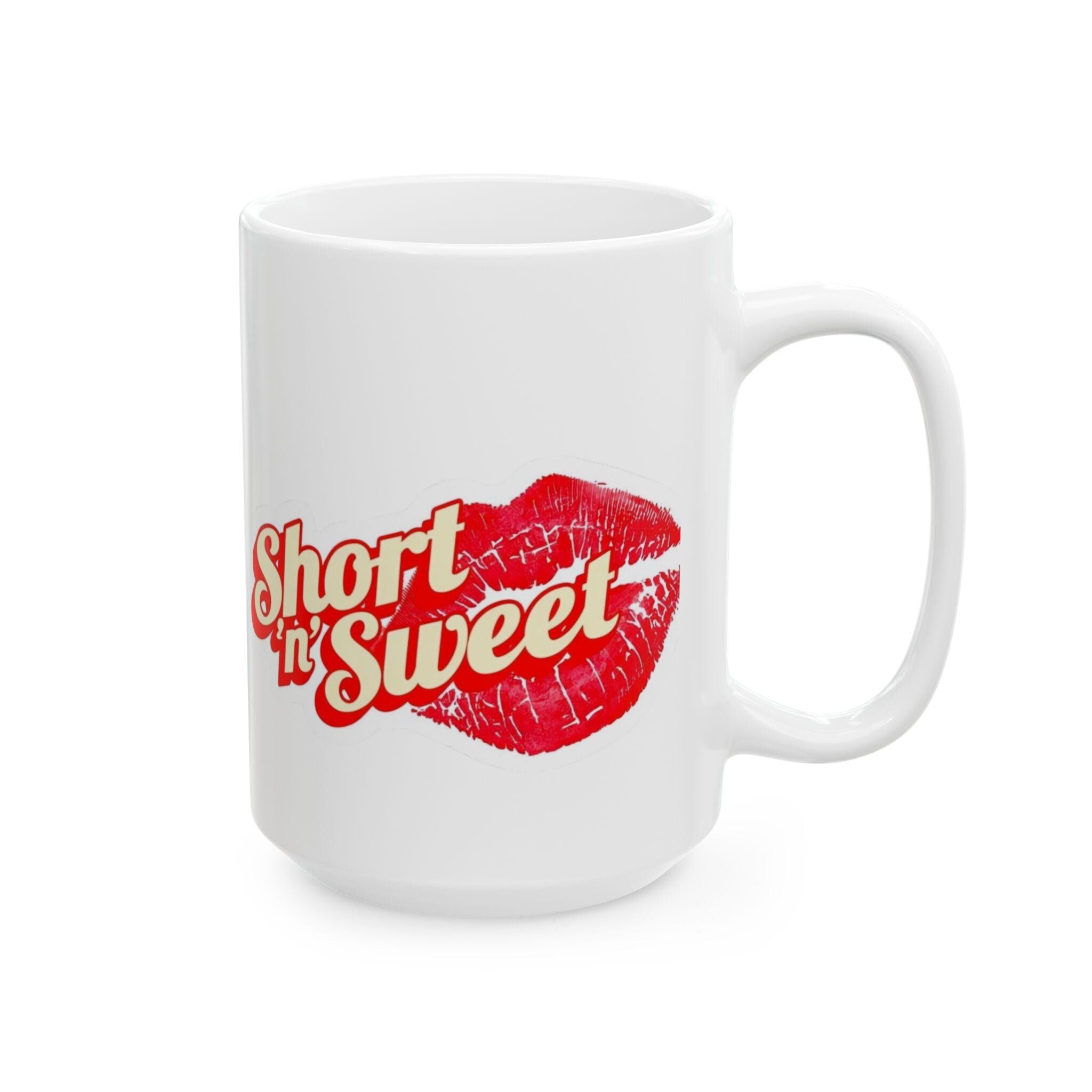 Taza de Cerámica Sweet Kiss - Regalo Lindo de Labios para Ella, Cute Coffee Cup Aesthetic, Mug de Besos para San Valentín y Aniversario