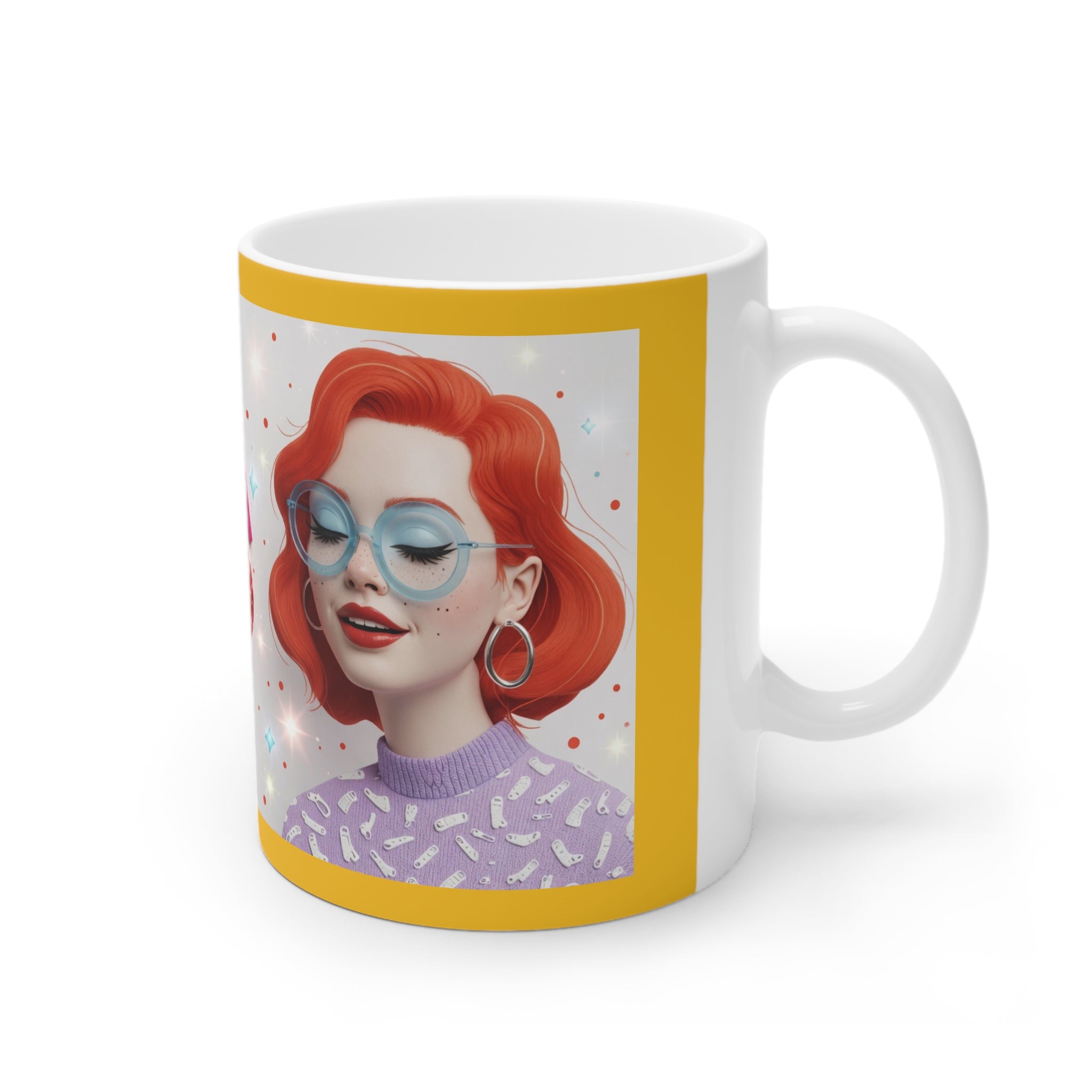 I'm Just a Girl Mug | Retro Glam Woman Illustration