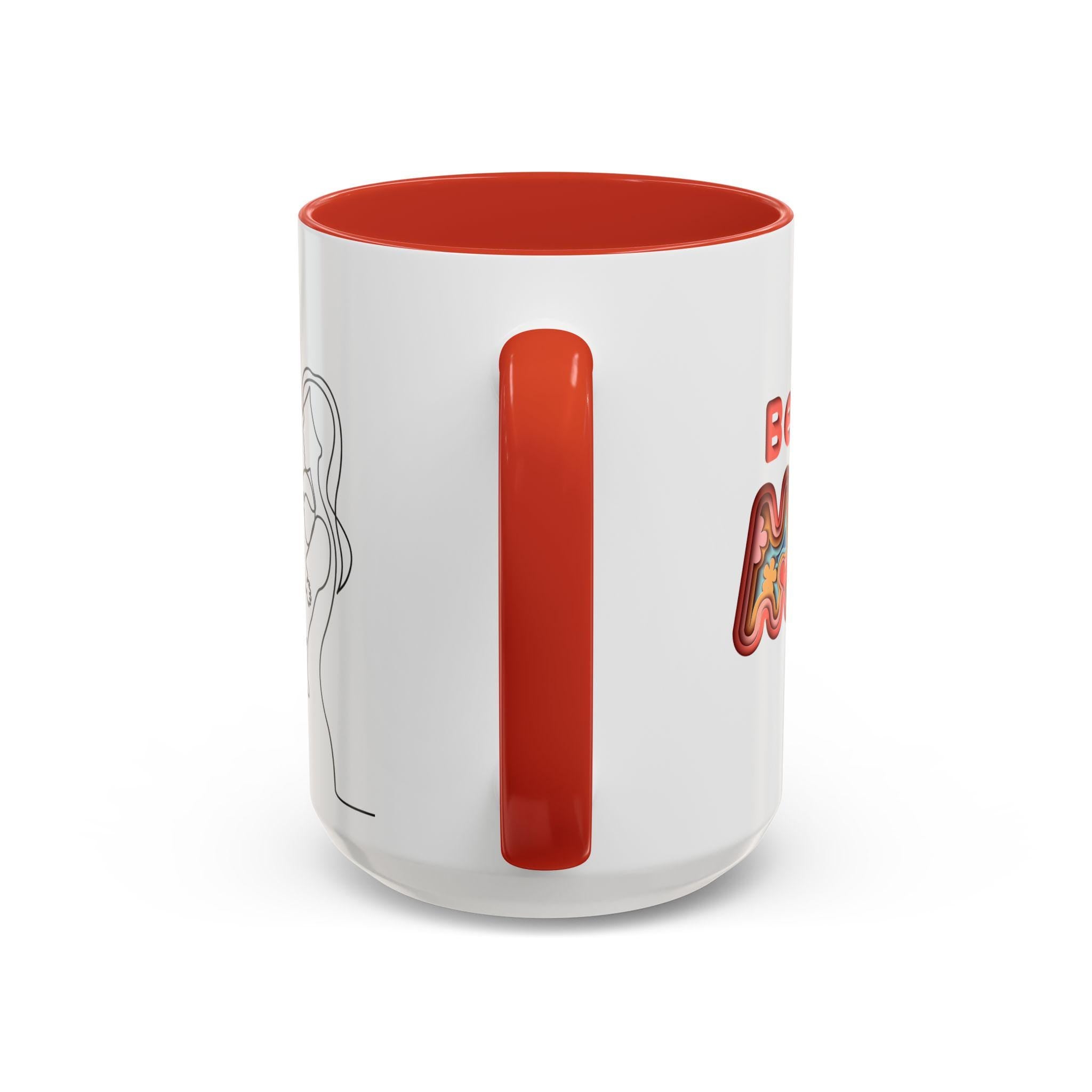 Taza Personalizada con Acento de Color - Regalo de Cumpleaños para Mujer, Custom Accent Coffee Mug, Taza con Interior de Color