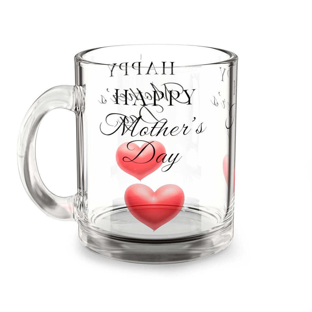 Taza de Vidrio Día de las Madres - Regalo Sentimental para Mamá, Glass Mug Estética con Flores, Regalo para Abuela, Mother’s Day Coffee Cup