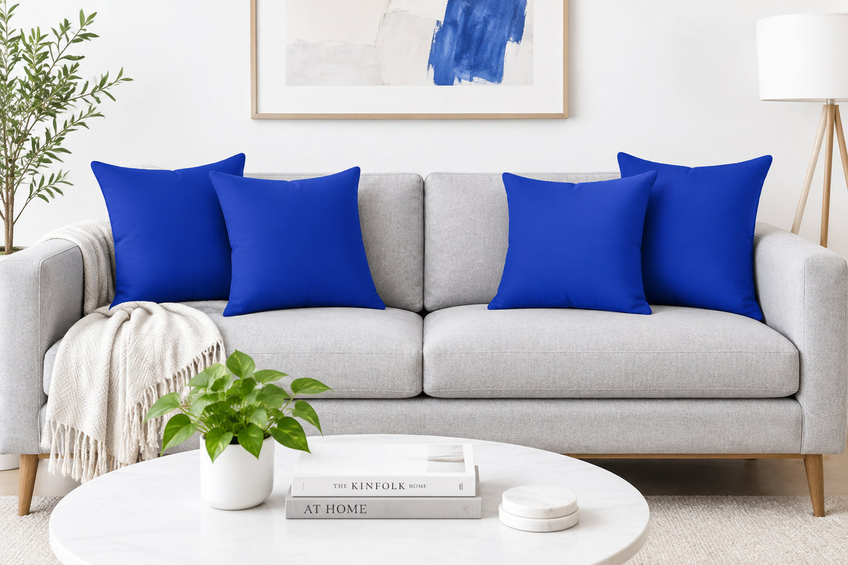 Royal Blue Throw Pillow | Solid Color | 16 × 16