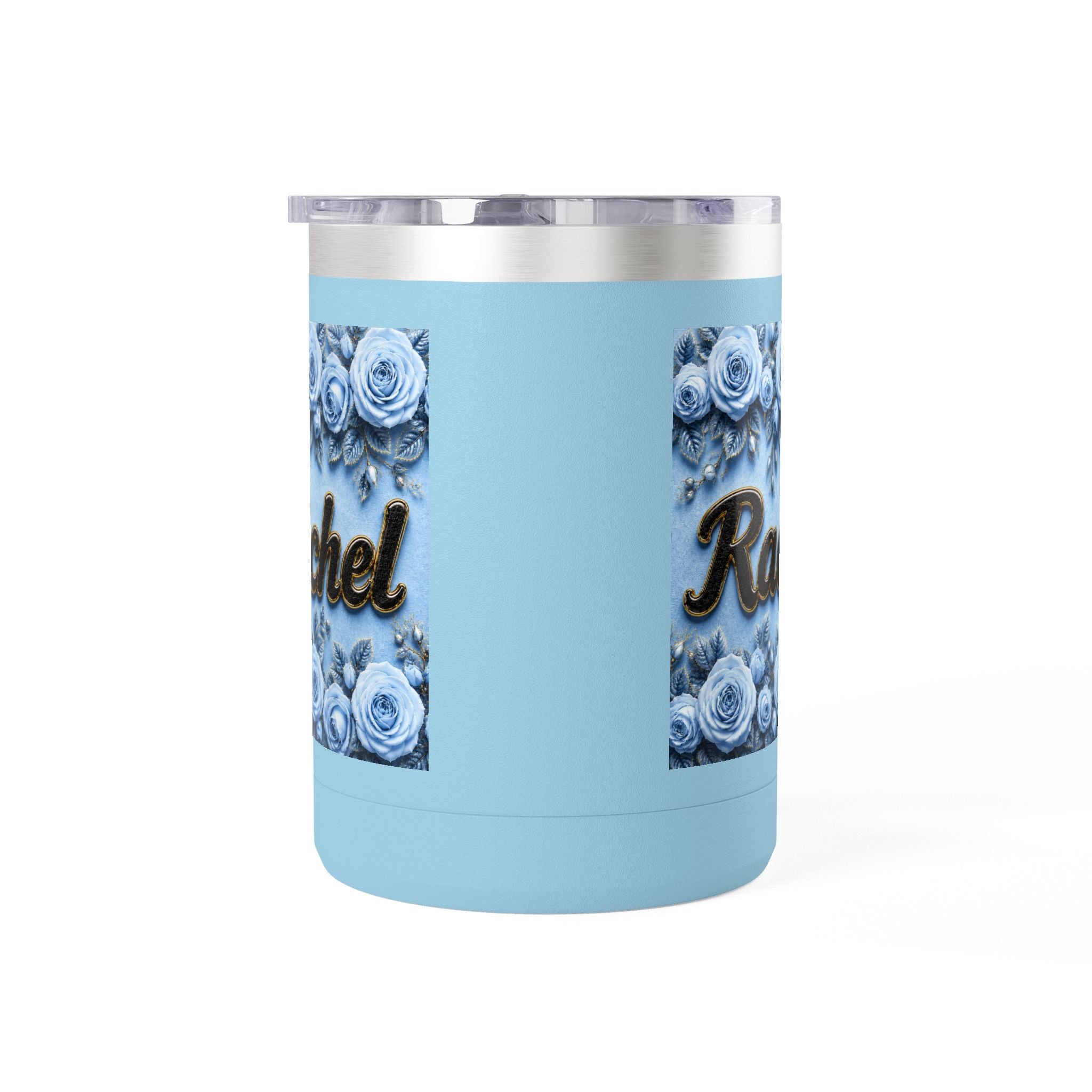 Personalized Rachel Floral 15oz Travel Mug — Insulated Coffee Tumbler