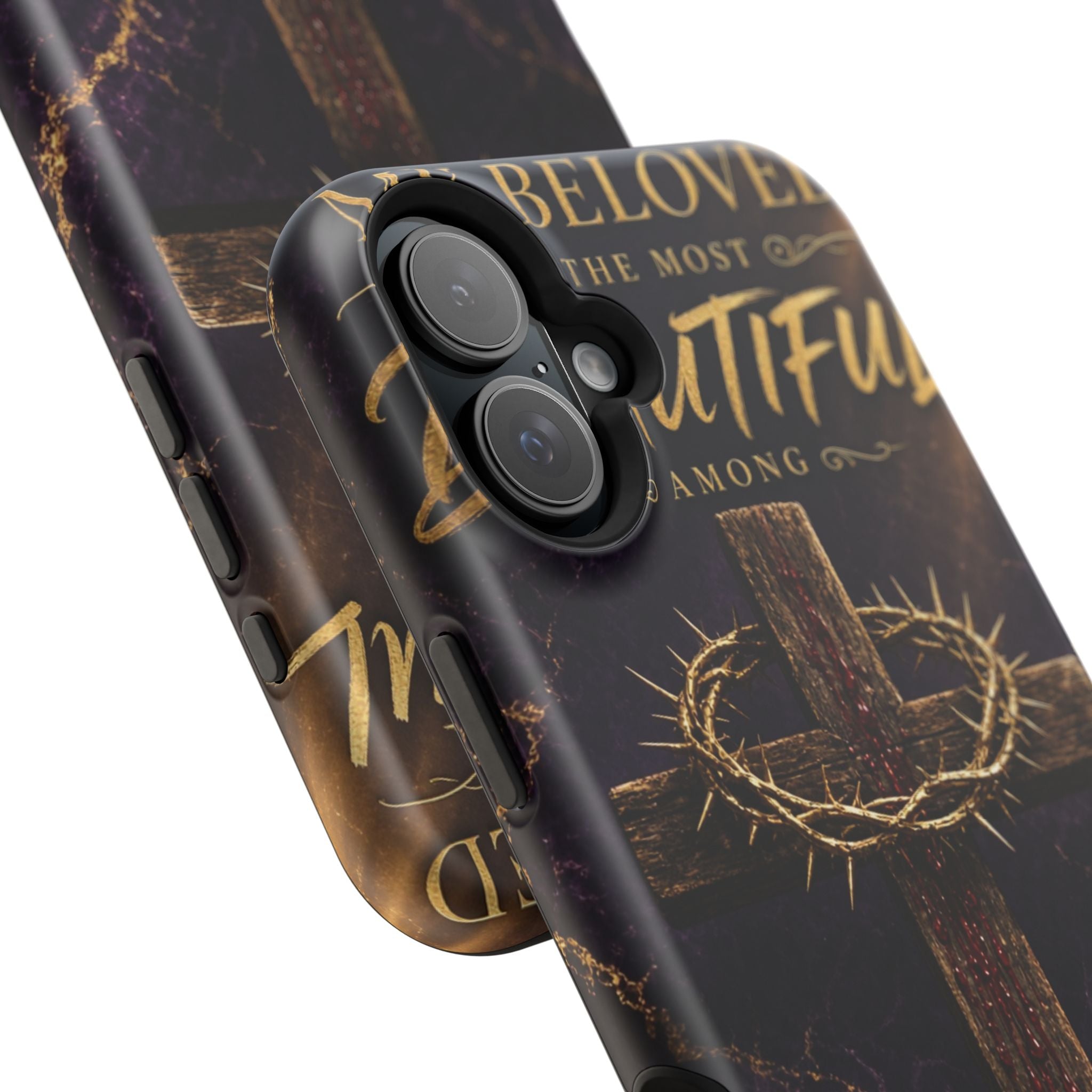 Christian Cross Magnetic Impact-Resistant Phone Case — "Beloved Most Beautiful" Scripture Design