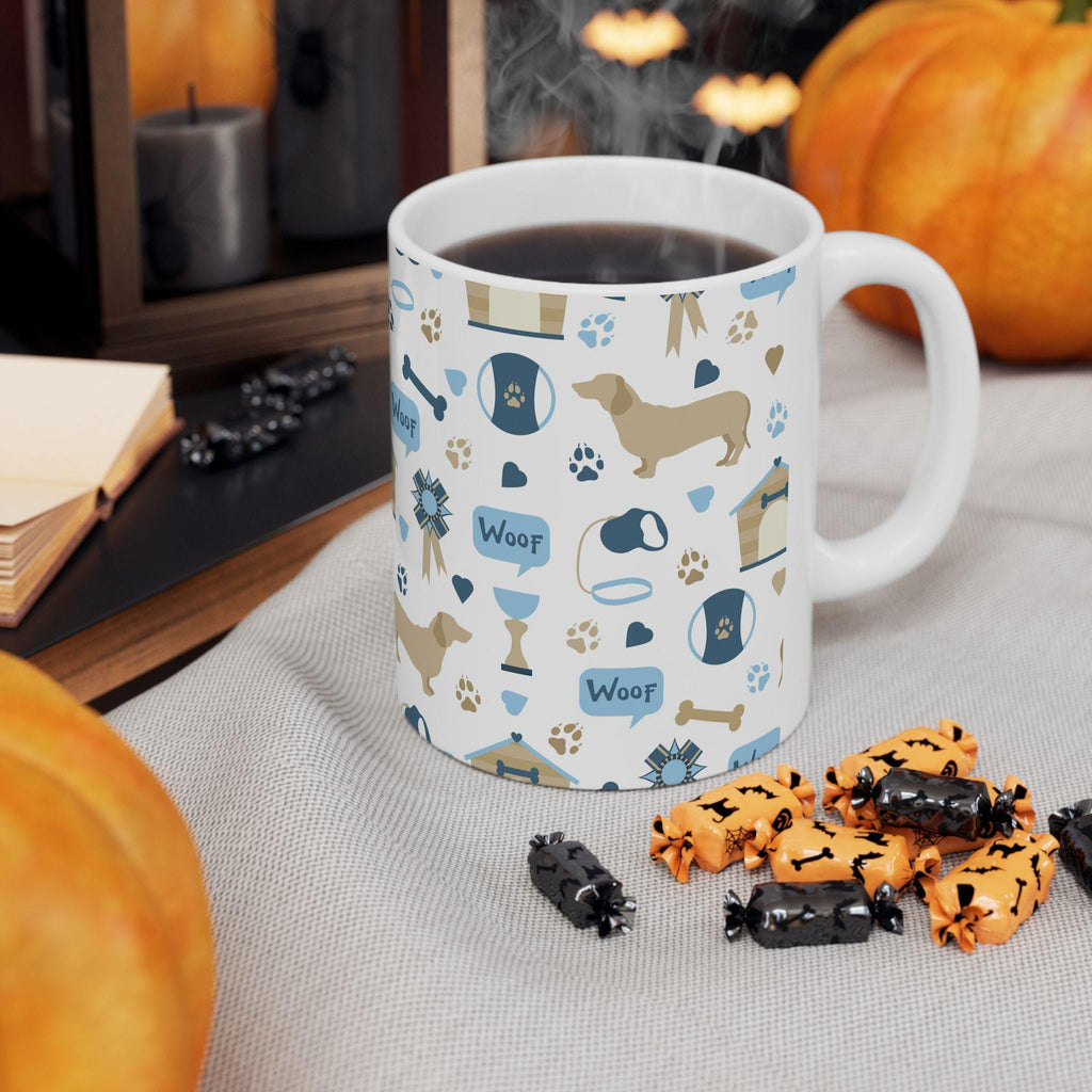 Whimsical Dog Art Coffee Mug | Colorful Dog Lover Gift, Vibrant Ceramic Cup for Pet Parents & Dog Moms