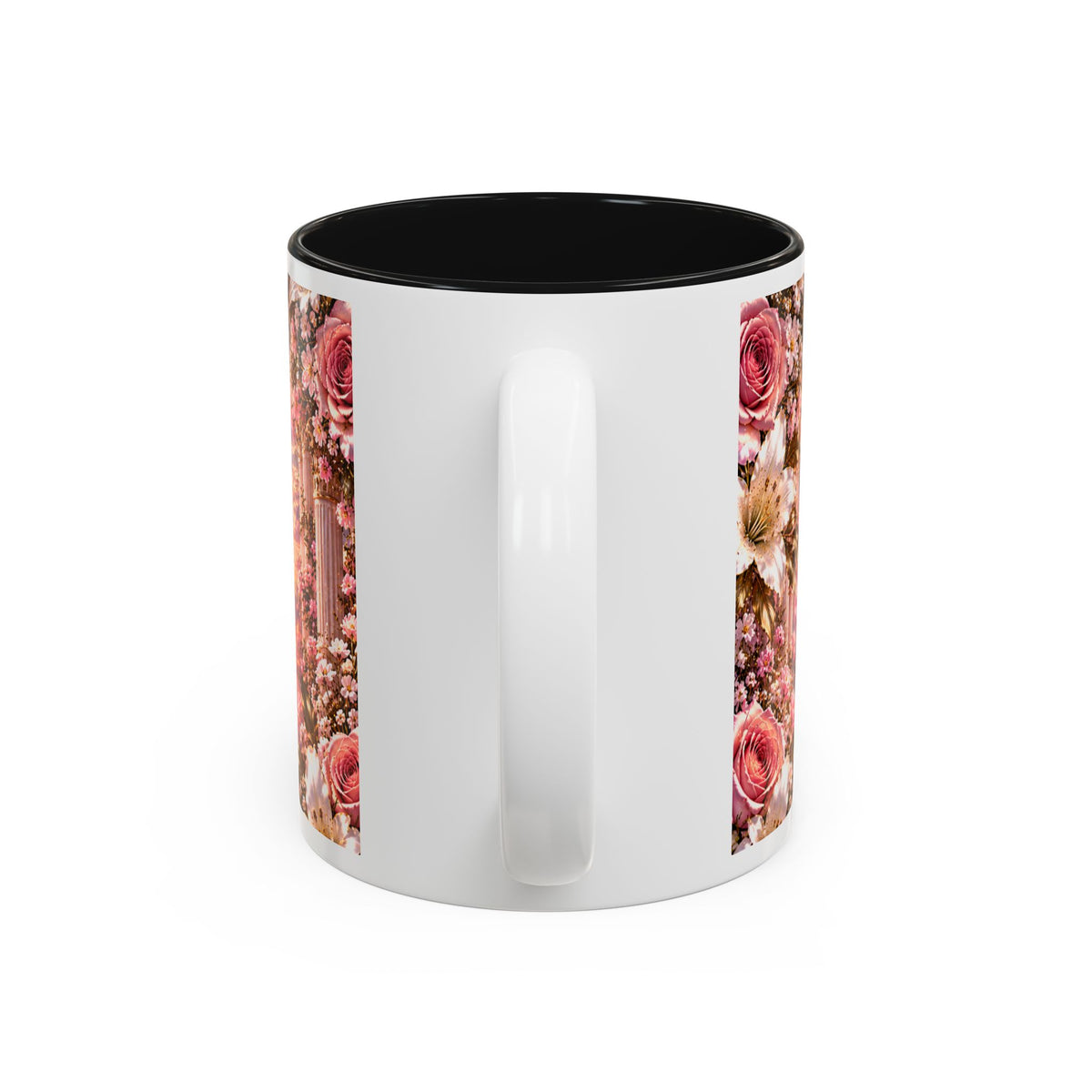 Personalized Gold Crest Name Mug — Custom Name & Date Two-Tone Accent